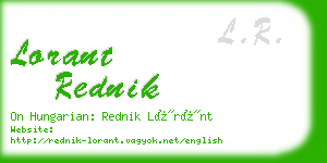 lorant rednik business card